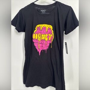 Honey Pink Honeycomb Melting Tee Shirt Size Small Top
